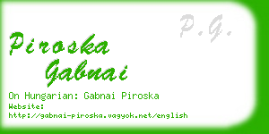 piroska gabnai business card